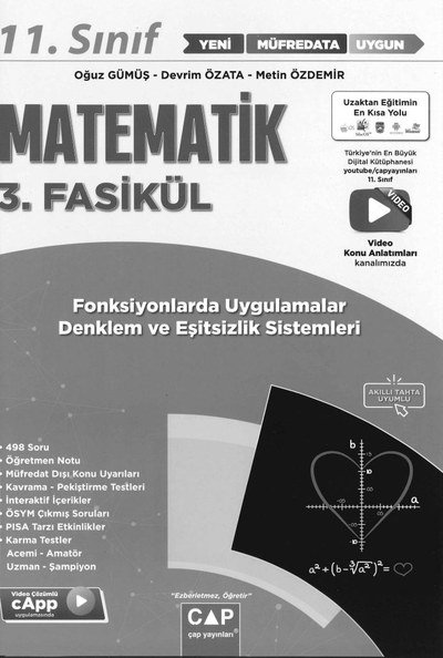 MATEMATİK 3. FASİKÜL FONKSİYONLARDA UYGULAMALAR DENKLEM VE EŞİTSİZLİK SİSTEMLERİ Vega Efsanesi