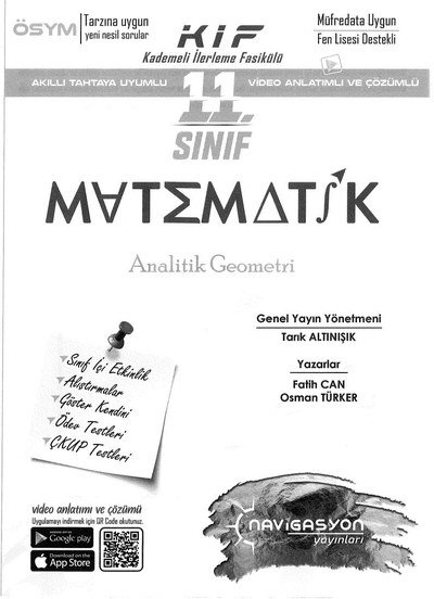 MATEMATİK ANALİTİK GEOMETRİ Vega Efsanesi