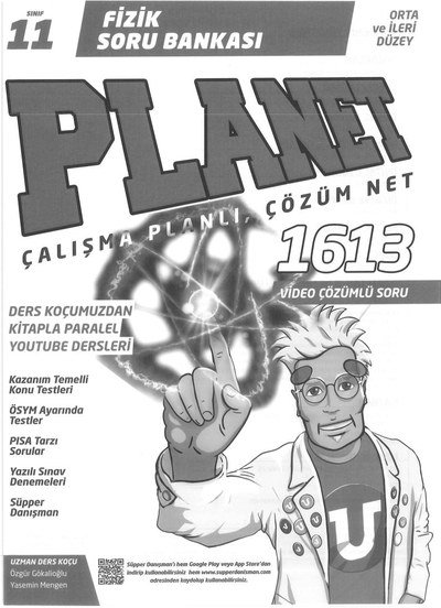 FİZİK SORU BANKASI PLANET ÇALIŞMA PLANLI ÇÖZÜM NET 1613 SORU