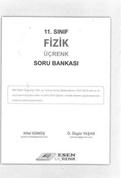 FİZİK ÜÇRENK SORU BANKASI Vega Efsanesi