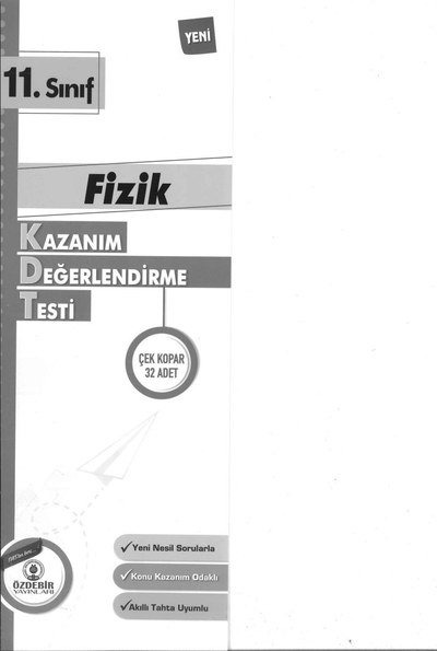 FİZİK KAZANIM DEĞERLENDİRME TESTİ Vega Efsanesi