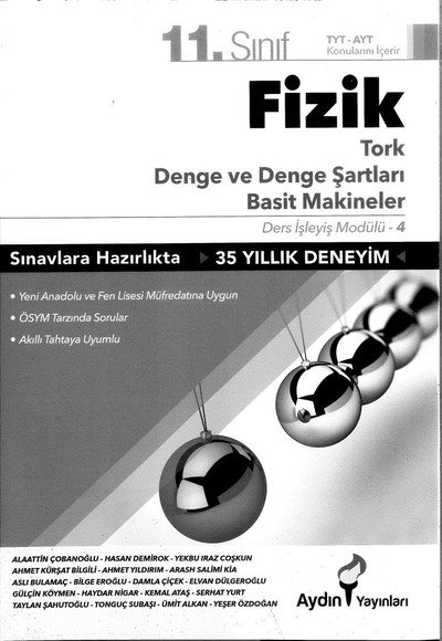 FİZİK TORK DENGE VE DENGE ŞARTLARI BASİT MAKİNELER Vega Efsanesi