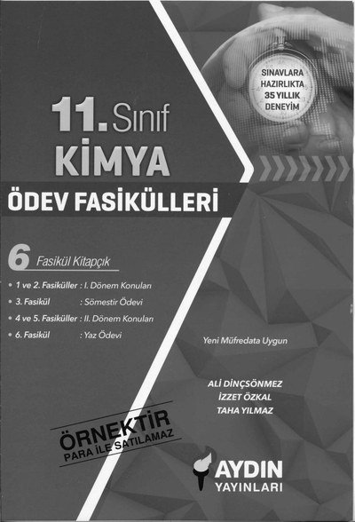 KİMYA ÖDEV FASİKÜLLERİ 6 FASİKÜL KİTAPÇIK