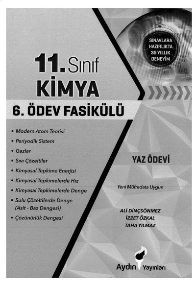 KİMYA 6. ÖDEV FASİKÜLÜ Vega Efsanesi