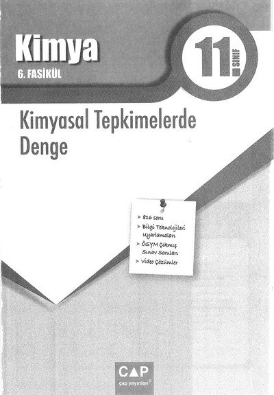 KİMYA 6. FASİKÜL KİMYASAL TEPKİMELERDE DENGE Vega Efsanesi