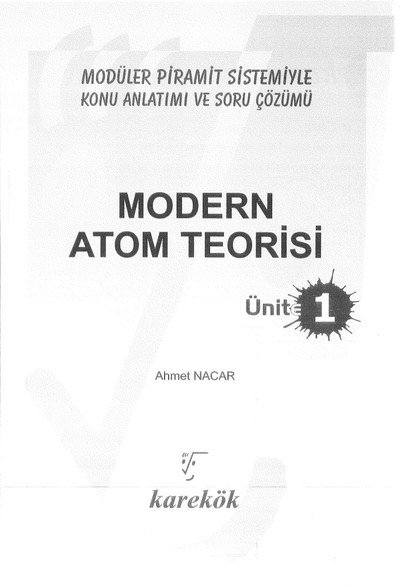 MODERN ATOM TEORİSİ ÜNİT 1 Vega Efsanesi