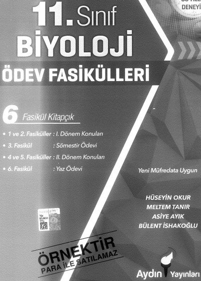 BİYOLOJİ ÖDEV FASİKÜLLERİ 6 FASİKÜL KİTAPÇIK Vega Efsanesi