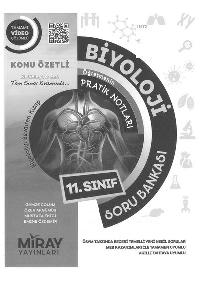 BİYOLOJİ ÖĞRETMENİN PRATİK NOTLARI SORU BANKASI KONU ÖZETLİ