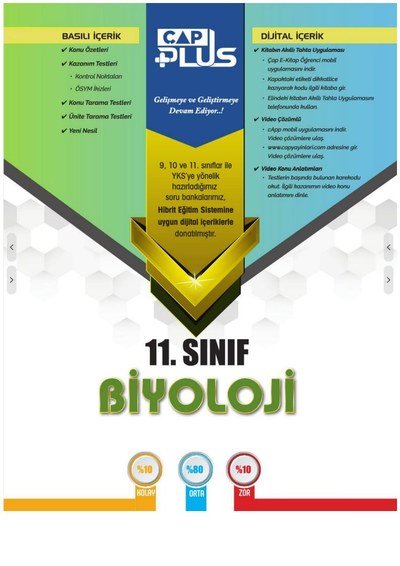 BİYOLOJİ SORU BANKASI