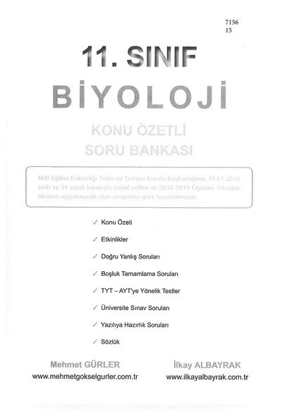 BİYOLOJİ KONU ÖZETLİ SORU BANKASI Vega Efsanesi