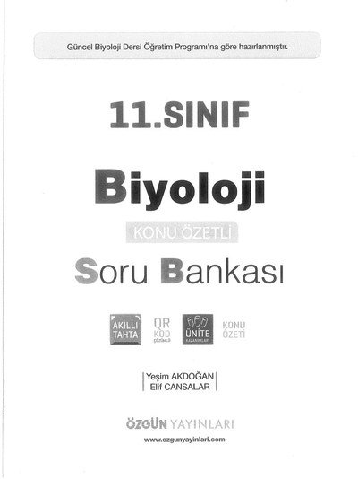 BİYOLOJİ KONU ÖZETLİ SORU BANKASI