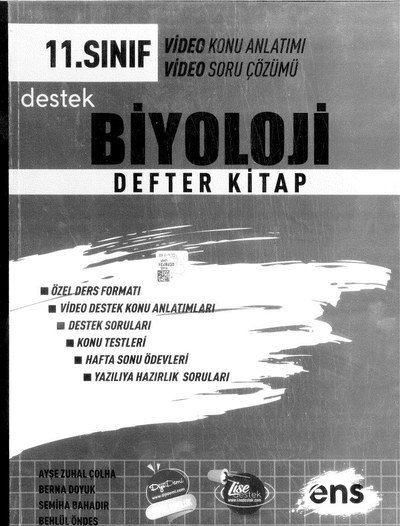 BİYOLOJİ DEFTER KİTAP Vega Efsanesi