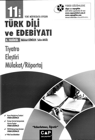 TÜRK DİLİ VE EDEBİYATI 3. FASİKÜL TİYATRO ELEŞTRİ MÜLAKAT/RÖPORTAJ Vega Efsanesi