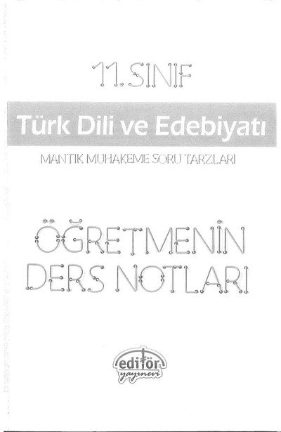 TÜRK DİLİ VE EDEBİYATI ÖĞRETMENİN DERS NOTLARI