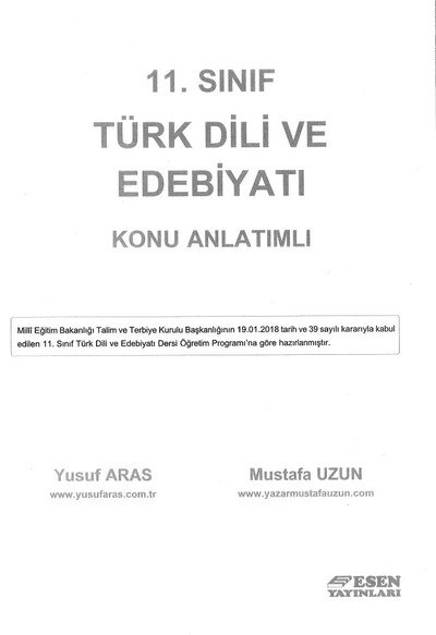TÜRK DİLİ VE EDEBİYATI KONU ANLATIMLI Vega Efsanesi