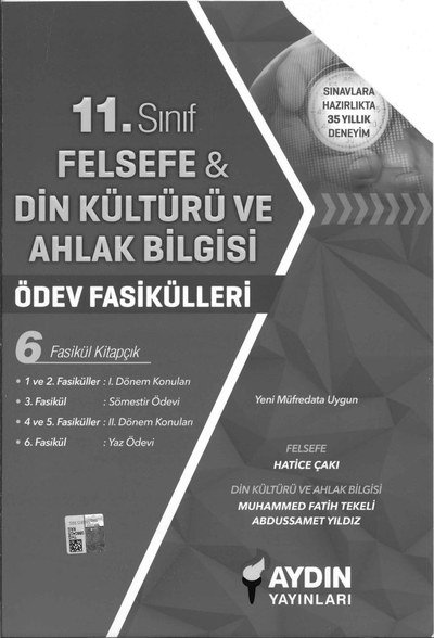 FELSEFE & DİN KÜLTÜRÜ VE AHLAK BİLGİSİ ÖDEV FASİKÜLLERİ 6 FASİKÜL KİTAPÇIK