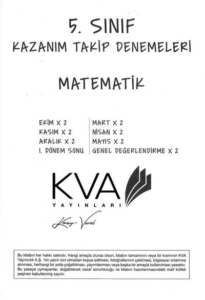 KAZANIM TAKİP DENEMELERİ MATEMATİK Vega Efsanesi