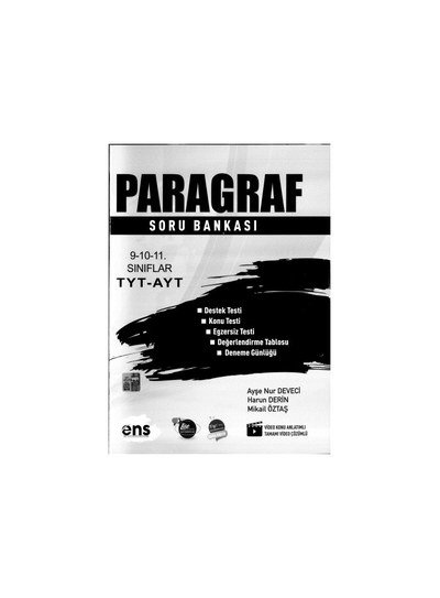 PARAGRAF SORU BANKASI TYT AYT Vega Efsanesi