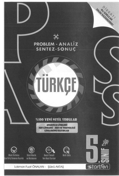PROBLEM ANALİZ SENTEZ SONUÇ TÜRKÇE