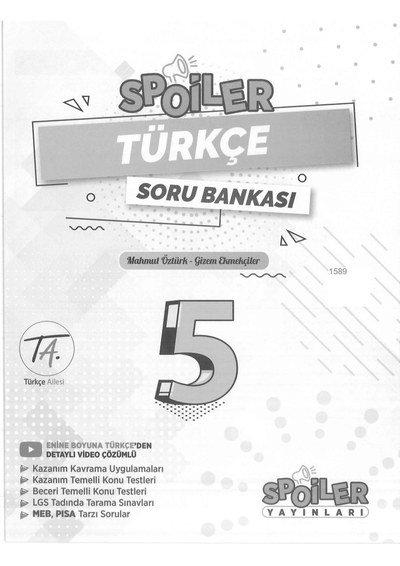 SPOİLER TÜRKÇE SORU BANKASI Vega Efsanesi