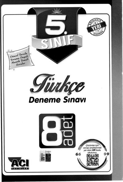 TÜRKÇE DENEME SINAVI 8 ADET Vega Efsanesi