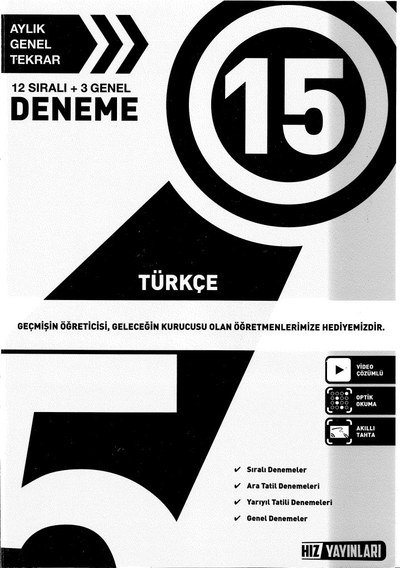 15 DENEME TÜRKÇE Vega Efsanesi