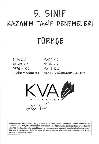 KAZANIM TAKİP DENEMELERİ TÜRKÇE Vega Efsanesi