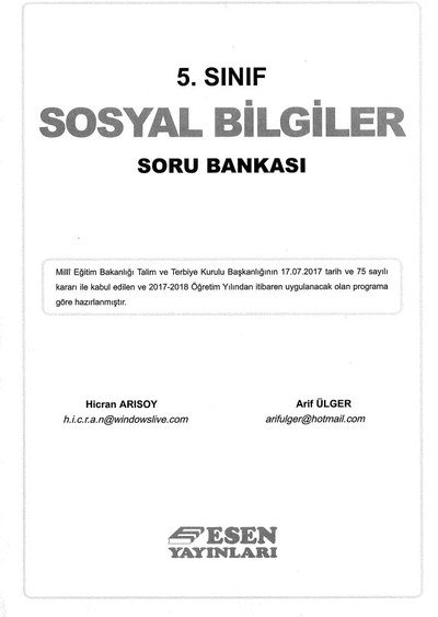 SOSYAL BİLGİLER SORU BANKASI Vega Efsanesi