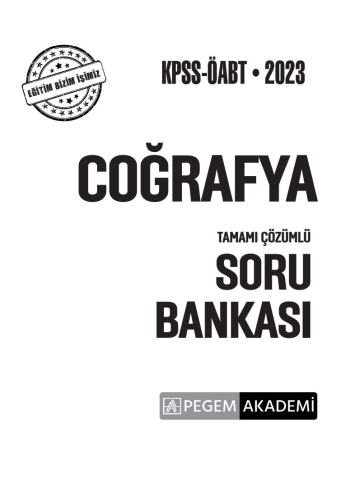 COĞRAFYA TAMAMI ÇÖZÜMLÜ SORU BANKASI Vega Efsanesi