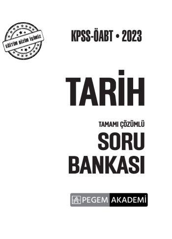 TARİH TAMAMI ÇÖZÜMLÜ SORU BANKASI Vega Efsanesi