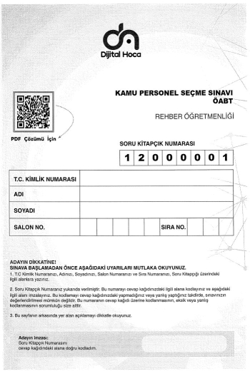 REHBER ÖĞRETMENLİĞİ 6*75 DENEME ÇÖZÜMLÜ