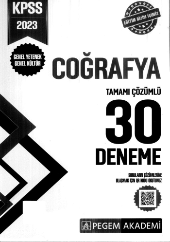 COĞRAFYA 30 DENEME TAMAMI ÇÖZÜMLÜ Vega Efsanesi