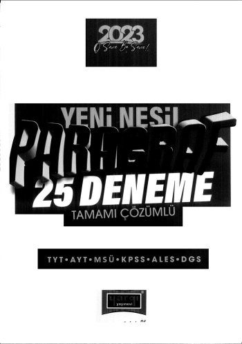YENİ NESİL PARAGRAF 25 DENEME ÇÖZÜÖMLÜ