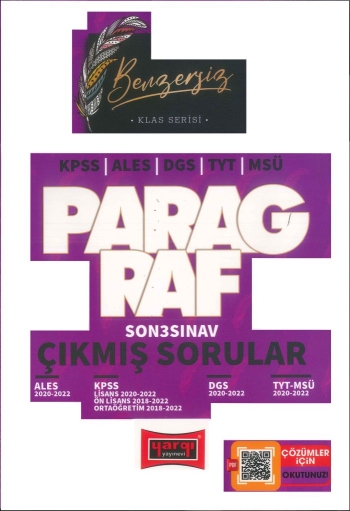 KLAS SERİSİ PARAGRAF ÇIKMIŞ SORULAR (ALES-DGS-KPSS-TYT-MSÜ) Vega Efsanesi