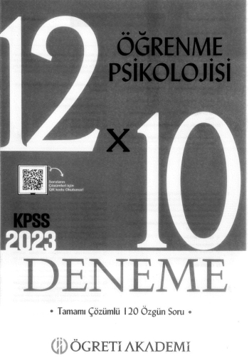 ÖĞRENME PSİKOLOJİSİ 12*10 ÇÖZÜMLÜ DENEME Vega Efsanesi
