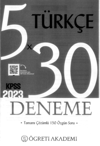 TÜRKÇE 5*30 DENEME ÇÖZÜMLÜ Vega Efsanesi