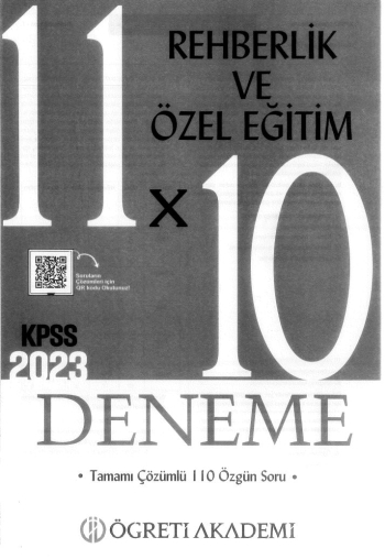 REHBERLİK VE ÖZEL EĞİTİM 11*10 DENEME ÇÖZÜMLÜ Vega Efsanesi