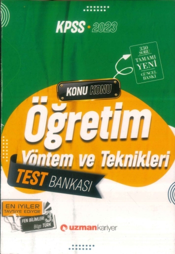 ÖĞRETİM YÖNTEM VE TEKNİKLERİ TEST BANKASI KONU KONU