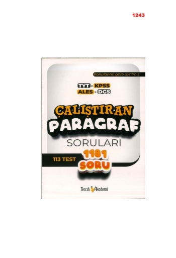 ÇALIŞTIRAN PARAGRAF SORULARI 1181 SORU Vega Efsanesi