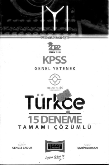 IYI HEDEF SERİSİ TÜRKÇE 15 DENEME ÇÖZÜMLÜ Vega Efsanesi