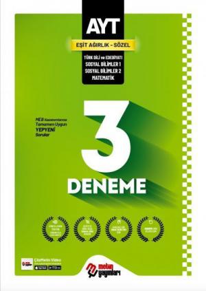 AYT Eşit Ağırlık Sözel 3 Deneme Vega Efsanesi