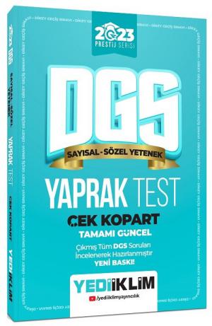 DGS Çek Kopart Yaprak Test Vega Efsanesi