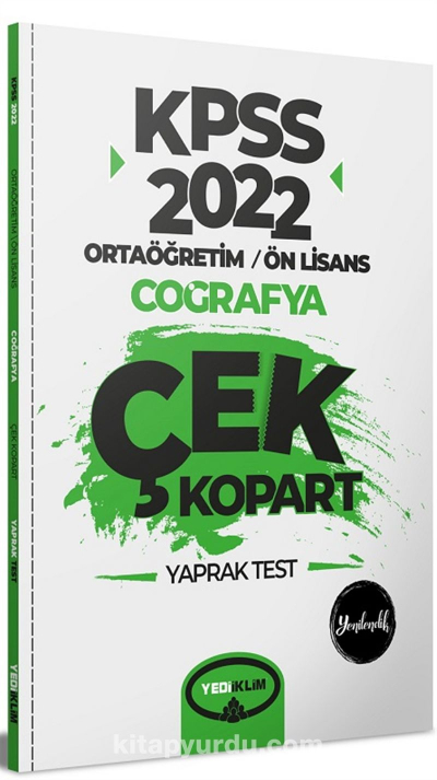 KPSS Ortaöğretim Ön Lisans Genel Kültür Coğrafya Çek Kopart Yaprak Test Vega Efsanesi