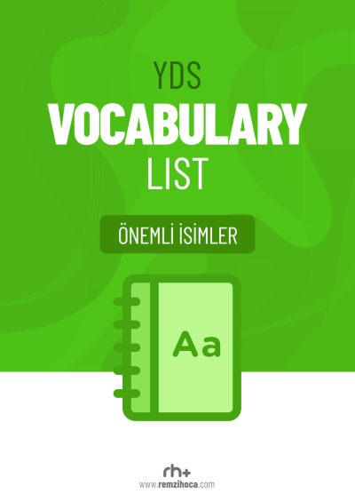 YDS Vocabulary List Önemli İsimler Remzi Hocam Vega Efsanesi