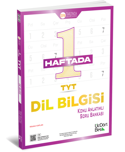2027 TYT 1 Haftada TYT Dil Bilgisi Konu Anlatımlı Soru Bankası Üç Dört Beş Yayınları Vega Efsanesi
