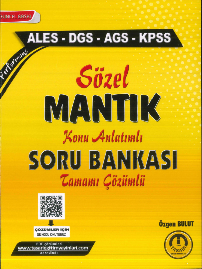 2025 Tüm Sınavlar Sözel Mantık Soru Bankası Tasarı Eğitim Yayınları Vega Efsanesi