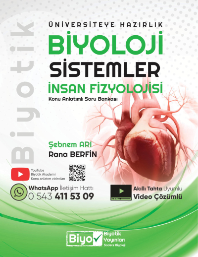 TYT AYT Biyoloji Sistemler İnsan Fizyolojisi Konu Anlatımlı Soru Bankası Biyotik Yayınları Vega Efsanesi