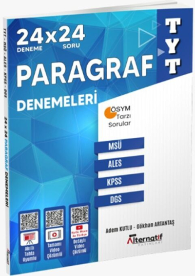 Alternatif Yayınları TYT Paragraf 24 x 24 Deneme Vega Efsanesi