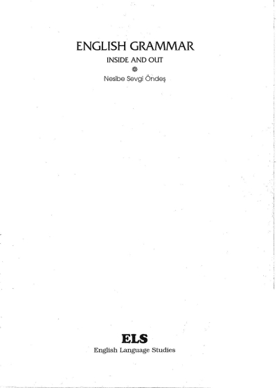 English Grammar Inside And Out Nesibe Sevgi Öndeş Vega Efsanesi