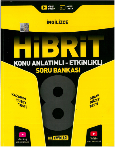 8. Sınıf HİBRİT İngilizce Soru Bankası Hız Yayınları